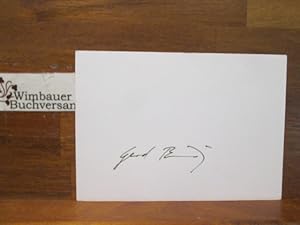 Image du vendeur pour Gerd Binnig Nobelpreis fr Physik 1986 // Autogramm Autograph signiert signed signee mis en vente par Antiquariat im Kaiserviertel | Wimbauer Buchversand