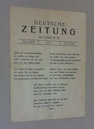 Deutsche Zeitung im Lager H. August 1941.