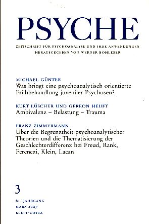 Seller image for Psyche 61 Jahrgang 2007 Heft 3. for sale by Fundus-Online GbR Borkert Schwarz Zerfa