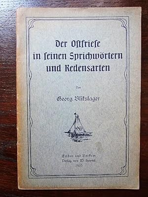 Seller image for Der Ostfriese in seinen Sprichtwörtern und Redensarten for sale by Rudi Euchler Buchhandlung & Antiquariat