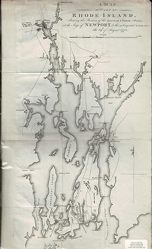 A Map of Part of Rhode Island Shewing the Positions of the American and British Armies at the Sie...