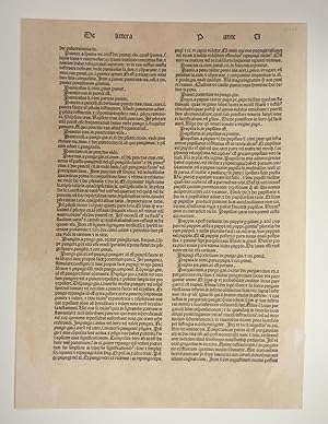 Bild des Verkufers fr Catholicon (GW 03194, HC 2260). Blatt De littera P ante U. zum Verkauf von Versandantiquariat Christine Laist