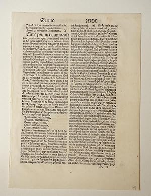 Bild des Verkufers fr Sermones funebres (GWM 14682, HC 7548+). Blatt: Sermo XXX. Dominica X post pentecostes. zum Verkauf von Versandantiquariat Christine Laist