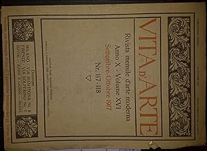 Vita d'arte: rivista mensile d'arte moderna. Anno X. Volume XVI. Settembre -Ottobre 1917. Nr 117-118