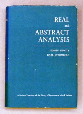 Imagen del vendedor de Real and Abstract Analysis. A Modern Treatment of the Theory of Functions of a Real Variable. a la venta por antiquariat peter petrej - Bibliopolium AG