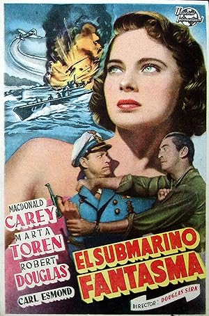 PROGRAMA DE MANO. EL SUBMARINO FANTASMA (Douglas Sirk) Universal, 1955. MACDONALD CAREY