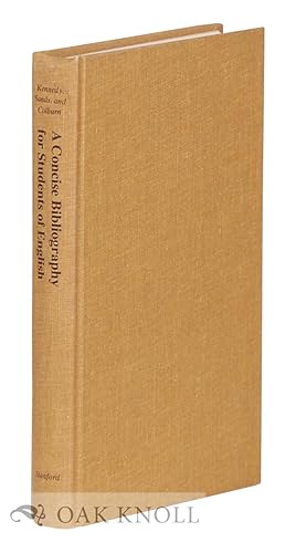 Seller image for CONCISE BIBLIOGRAPHY FOR STUDENTS OF ENGLISH for sale by Oak Knoll Books, ABAA, ILAB