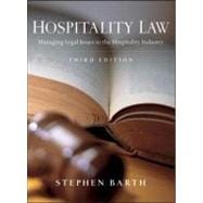 Seller image for Hospitality Law: Managing Legal Issues in the Hospitality Industry, 3rd Edition for sale by eCampus