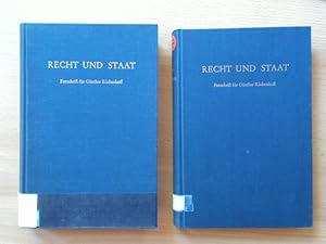 Immagine del venditore per Recht und Staat. Festschrift fr Gnther Kchenhoff zum 65. Geburtstag am 21.8.1972. venduto da avelibro OHG