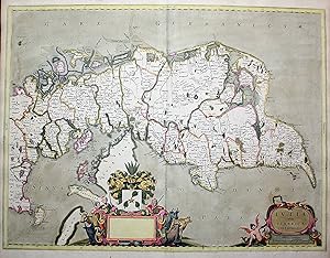 "Iutia olim Cimbrica Chersonesus." - Jutland Danmark Denmark Dänemark Karte map kort