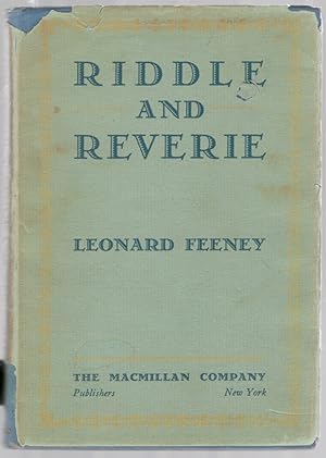 Bild des Verkufers fr Riddle and Reverie zum Verkauf von Between the Covers-Rare Books, Inc. ABAA