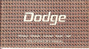 Dodge Monaco, Charger, Coronet, Aspen, Dart 1976 Operator's Manual