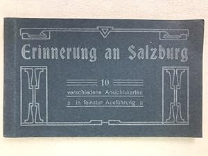 Erinnerung an Salzburg. 10 verschiedene Ansichtskarten in feinster Ausführung.