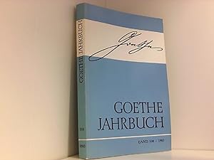Bild des Verkufers fr Goethe Jahrbuch. 100. Band der Gesamtfolge 1983 zum Verkauf von Book Broker