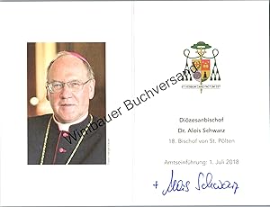 Bild des Verkufers fr Original Autogramm Alois Schwarz /// Bischof Sankt Plten /// Autograph signiert signed signee zum Verkauf von Antiquariat im Kaiserviertel | Wimbauer Buchversand