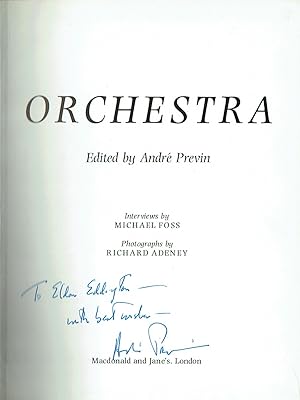 Seller image for Eigenh. Widmung und Unterschrift in: Orchestra | Edited by Andr Previn. for sale by Kotte Autographs GmbH