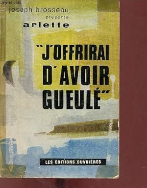 Bild des Verkufers fr Arlette "J'offrirai d'avoir guel" - Collection Visages du Christ. zum Verkauf von Le-Livre