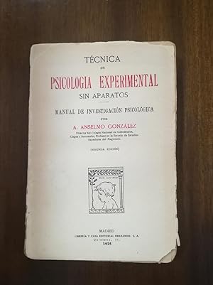 Técnica de psicología experimental sin aparatos. Manual de investigación psicológica
