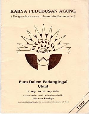 Karya Pedudusan Agung - The Grand Ceremony to Harmonize the Universe [PROGRAM BOOKLET]