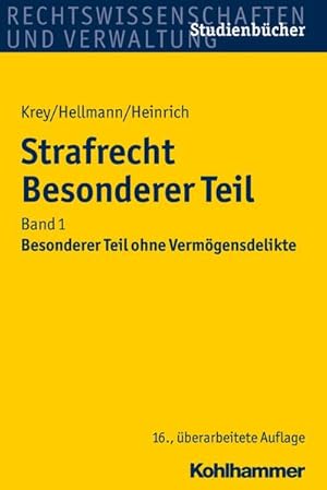 Bild des Verkufers fr Strafrecht Besonderer Teil: Band 1: Besonderer Teil ohne Vermgensdelikte (Studienbcher Rechtswissenschaft) : Band 1: Besonderer Teil ohne Vermgensdelikte zum Verkauf von AHA-BUCH