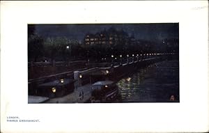 Künstler Ansichtskarte / Postkarte London City, Thames Embankment - Verlag: Tuck 9713