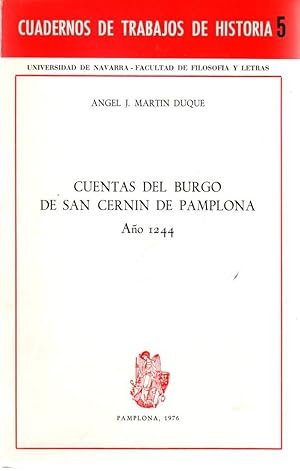 Bild des Verkufers fr Cuentas del Burgo de San Cernn de Pamplona. Ao 1244 . zum Verkauf von Librera Astarloa