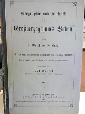 Imagen del vendedor de Geographie und Statistik des Groherzogthums Baden. a la venta por Antiquariat Thomas Nonnenmacher