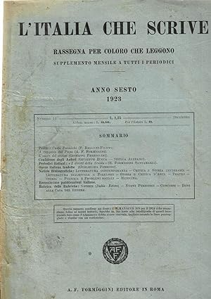 Seller image for L'Italia che scrive, raddegna per coloro che leggono. Supplemento mensile a tutti i periodici. anno VI 1923. for sale by Libreria Gull