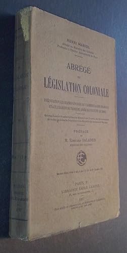 Seller image for Abrg de lgislation coloniale for sale by Librera La Candela