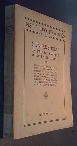 Bild des Verkufers fr Conferencias en pro de Francia en 1916 zum Verkauf von Librera La Candela