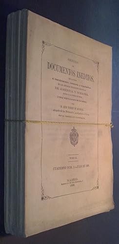 Immagine del venditore per Coleccin de documentos inditos relativos al descubrimiento, conquista y organizacin de las antiguas posesiones espaolas de Amrica y Oceana, sacados de los Archivos del Reino, y muy especialmente de las Indias por . Tomo X. 6 cuadernillos venduto da Librera La Candela