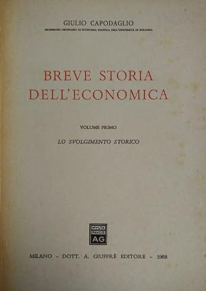 Seller image for BREVE STORIA DELL'ECONOMIA for sale by libreria minerva