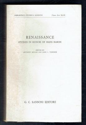 Immagine del venditore per Renaissance. Studies in Honor of Hans Baron venduto da Sonnets And Symphonies
