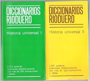 Bild des Verkufers fr DICCIONARIO DE HISTORIA UNIVERSAL I y II (OBRA COMPLETA) zum Verkauf von Librera Dilogo