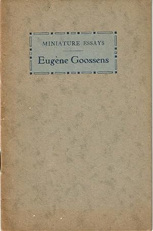 Imagen del vendedor de EUGENE GOOSSENS. a la venta por Blue Mountain Books & Manuscripts, Ltd.