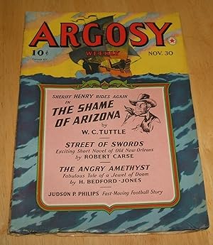 Imagen del vendedor de Argosy Weekly for November 30, 1940 a la venta por biblioboy