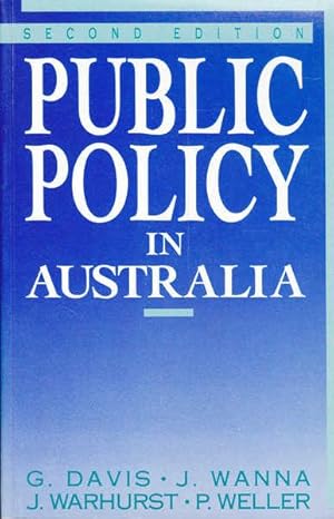 Bild des Verkufers fr Public Policy in Australia: Second Edition zum Verkauf von Goulds Book Arcade, Sydney