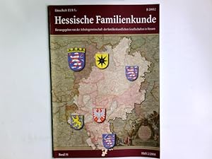 Hessische Familienkunde Heft 2/2008 Band 31 Hrsg. Arbeitsgemeinschaft der familienkundlichen Gese...