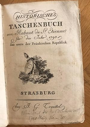 Historisches Taschenbuch von Rabaut de St. Etienne für das Jahr 1793, das erste der Fränkischen R...