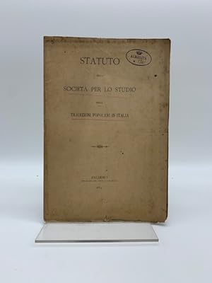 Statuto della Societa' per lo studio delle Tradizioni popolari in Italia