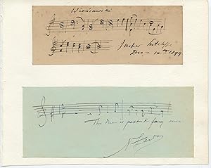 Two Autograph Musical Quotations