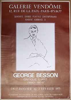 George Besson Critique d'Art (1882 - 1971): 7 Janvier au 2 Fevrier 1975. (Poster).