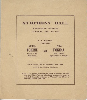 1916 Symphony Hall Program