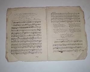 Rule, Britannia! A favorite National Song. Composed by Dr. Arne. Price 1s. Original engraved shee...