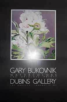 Bild des Verkufers fr Peonies. (Exhibition: Gary Bukovnik Watercolors and Original Prints, Dubins Gallery, Los Angeles, January 17, 1981.) (Poster). zum Verkauf von Wittenborn Art Books