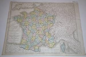 Carte Générale du Royaume de France, divisée en 86 Départmens. Original Map.