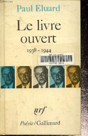 Seller image for Le livre ouvert 1938-1944 for sale by Le-Livre