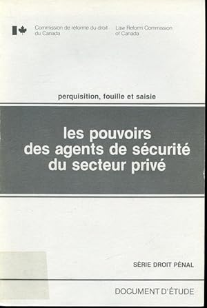 Seller image for Document d'tude : Perquisition, fouille et saisie : les pouvoirs des agents de scurit du secteur priv for sale by Librairie Le Nord