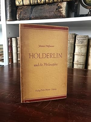 Seller image for Hlderlin und die Philosophie. for sale by Antiquariat Seibold