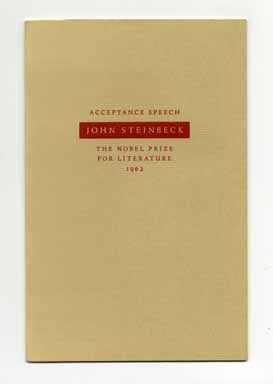 Acceptance Speech The Nobel Prize For Literature, 1962 - 1st Edition/1st Printing
